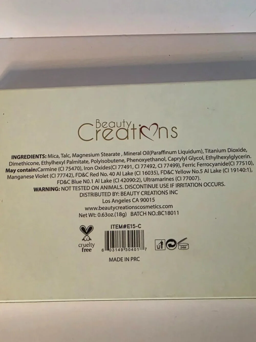 Beauty Creations Esmeralda Eyeshadow Palette BNIB